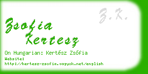 zsofia kertesz business card