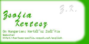 zsofia kertesz business card